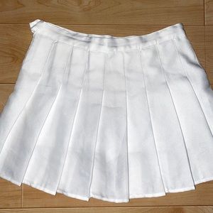 White tennis skirt